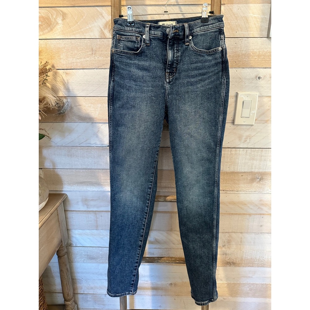 Madewell Stovepipe Jeans High Rise Straight Leg Medium Wash Denim 26